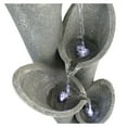 thumbnail image 6 of 33.5" Outdoor Water Fountain With LED Lights, Modern Relaxation 4-Tiered Curved Cascading Waterfall Fountain for Decor, Indoor Outdoor Zen Fountain for Patios and Gardens with Built-in Pump, 6 of 7