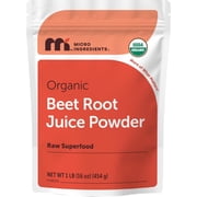 Micro Ingredients Organic Beet Root Juice Powder, 1lb | Nitric Oxide Supplement, Powder Drink Mix for Smoothies & Recipes, Non-GMO