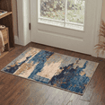thumbnail image 6 of 5x7 Area Rugs for Living Room Machine Washable Non Slip Low Pile Lightweight Print Pattern Rug for Bedroom Indoor Abstract Landscape Blue Gold, 6 of 6