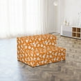 thumbnail image 4 of Retro Foldable Mattress, Floral Botany Arrangement, 74.8" x 35.4", Dark Orange Grey White, by Ambesonne, 4 of 6
