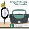 thumbnail image 4 of Heated Lunch Box with Heating Time Controller, Automatic Heat Preservation 110V Electric Lunch Box for Home/Office, Portable Food Warmer 12V/24V for Car/Truck with 80W Self Heating, 4 of 5
