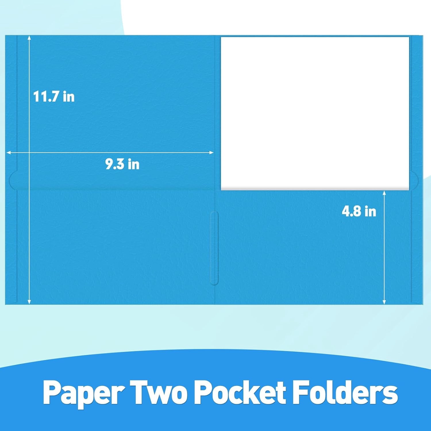 Two Pocket Folders, 125 Pack File Folders with Pockets Fit Letter Size Paper, Thick Paper File Folder for School Office Business Home, Assorted 5 Colors