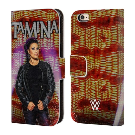 Official Wwe Tamina Leather Book Wallet Case Cover For Apple Iphone Phones - 