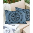 thumbnail image 6 of Nautical Compass Throw Pillow Cover, Vintage Ocean Blue Circle Rectangle Decorative Pillow Case Protector Soft Cushion Cover Lumbar Pillowcase for Couch Sofa Bedroom Car Chair Decor 16x24 Inch, 6 of 8
