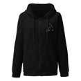 thumbnail image 1 of Gibobby Mujeres S Sudaderas con capucha Sudadera con capucha y cremallera para mujer （Negro， L), 1 of 4