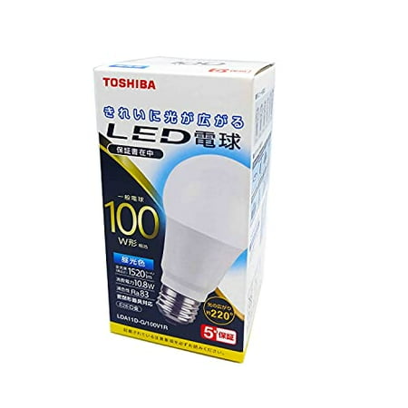 

Toshiba LED bulb 100W equivalent Omni-directional daylight color E26 base 1P Sealing fixture compatible LDA11D-G / 100V1R