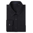 thumbnail image 3 of Men's Black Dress Shirts Business Casual for Men Long Sleeve Button Down Shirt Classic Fit Tops L, 3 of 8