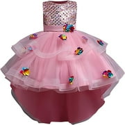 Goyoma Lace Princess Tutu Dress Outfits Birthday Party for 3-12 Years Girls