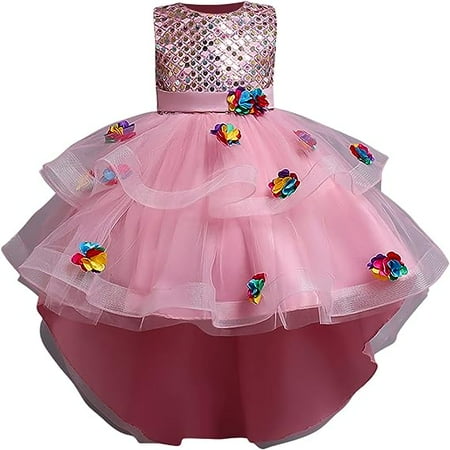 Goyoma Lace Princess Tutu Dress Outfits Birthday Party for 3-12 Years Girls