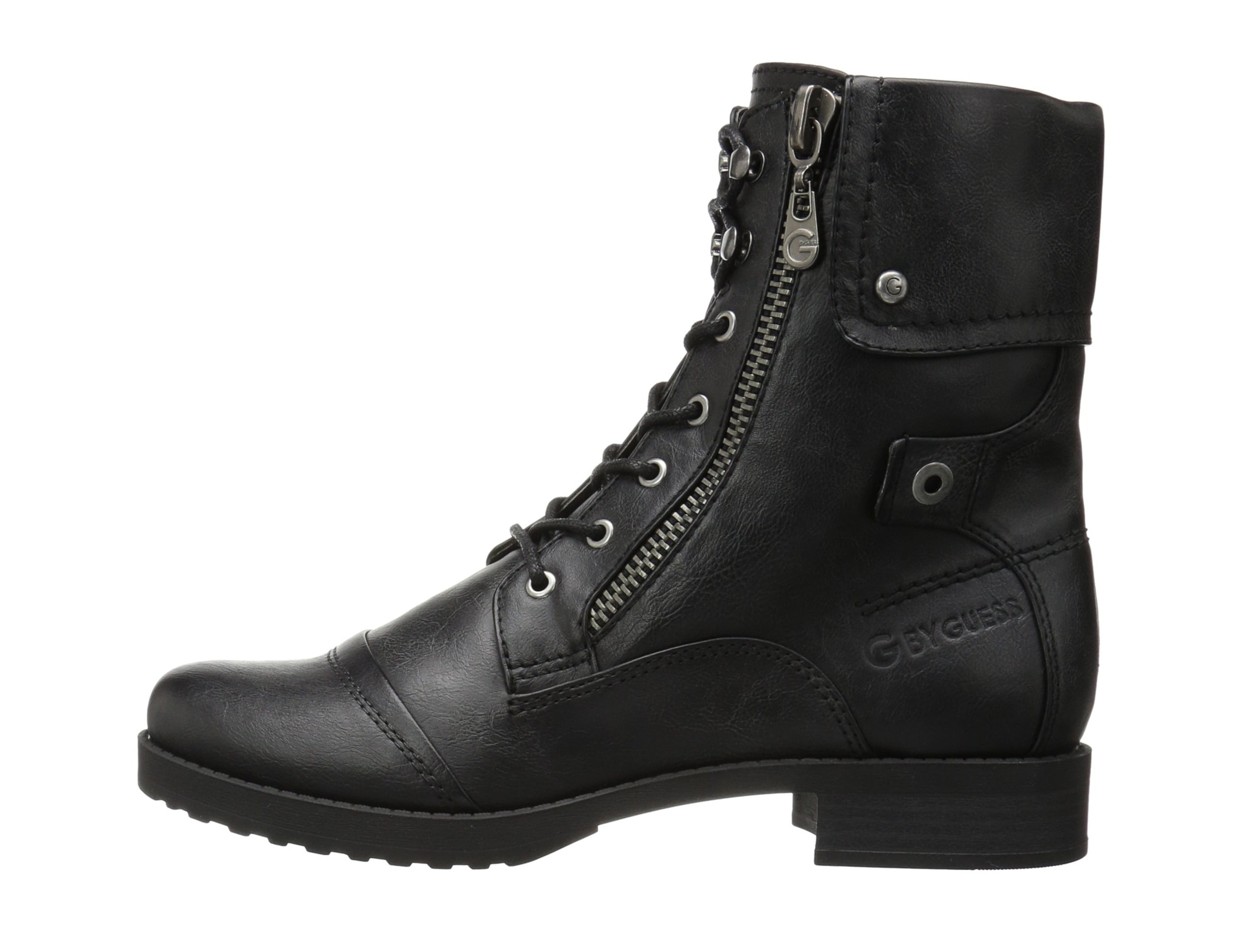 guess heeled combat boots