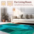thumbnail image 2 of ODIKA 8'x10' Machine Washable Non-Slip Area Rug, Modern Textured Geometric Design High Traffic Rug, Teal, 149211, 2 of 7