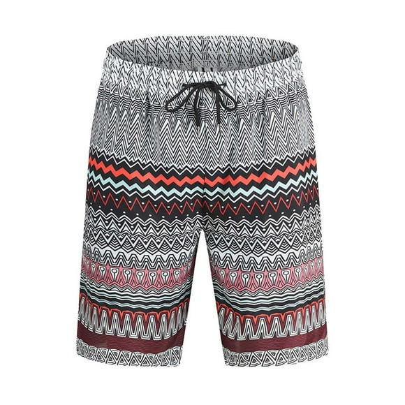 TopLLC Mens Shorts, Mens Pants Shorts Men's Ethnic Printed Linen Cotton Multi-Pocket Overalls Shorts Fashion Pant