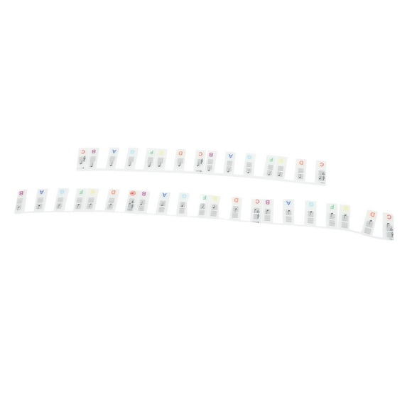 Pegatinas para teclas de piano que brillan en la oscuridad, pegatinas extraíbles para teclas de pianas, 61 Teclas de Silicona de Tamaña Completo, Pegatinas reutilizables para