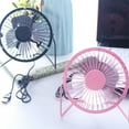 thumbnail image 4 of Happon 4 inch Desk Fan, Mini Fan with Metal Construction, Powerful USB Powered, 360° Rotation Desk Fans,Personal Cooling Fan for Home Office Bedroom, Pink, 4 of 7