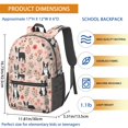 thumbnail image 3 of Boston Terrier and Floral Pink Pattern 17" School Backpacks for Teens,Waterproof Oxford Fabric,S-Shape Padded Straps for School,Travel,Hiking,Camping, 3 of 6