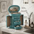 thumbnail image 7 of Hives and Honey Cari Jewelry Chest Jewelry Box for Women, Turquoise, 7 of 7