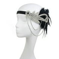 thumbnail image 2 of Mifelio Headbands for Women Flapper Feather Headband 1920S Accessories Crystal Beaded Wedding Headpiece Hair Accessories for Women One Size, 2 of 9