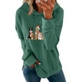 thumbnail image 6 of Craaazy Womens Hoodies Christmas Print Long Sleeve Womens Shirts Xmas Womens Tops with Pockets Gifts for Women, 6 of 6