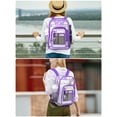 thumbnail image 6 of TSV Waterproof Clear Backpack for Stadium Use, Heavy Duty Transparent PVC Backpack for Concert Sport Events, Purple, 6 of 6