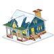 thumbnail image 2 of DIY decoración de casas de Navidad manualidades DIY recuerdo de fiesta decoración interior al aire libre educativo hecho a mano niños rompecabezas 3D casa de nieve Hugo  Casa de rompecabezas de bricolaje, 2 of 10