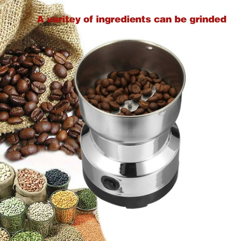 Kaffe Electric Blade Coffee Grinder w/Removable Cup. 4.5oz 14-Cup Capacity.  Cleaning Brush Included. Perfect Grinder for Coffee, Tea, Spices, Corn,  Herbs. (Black)