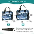thumbnail image 2 of Ckdifva Whales Leaves Cooler Bag Cooler Cooling Tote Lunch Bag Lunch Box Front Pocket with Shoulder Strap, 2 of 6