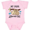 thumbnail image 3 of Inktastic My Papa Loves Me with Sloth and Hearts Boys or Girls Baby Bodysuit, 3 of 5