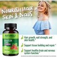 thumbnail image 3 of NATURELO Biotin Gummies - Supports Healthy Hair, Skin & Nails - High Potency 2500 mcg - Non GMO, Gluten Free - 60 Gummies, 3 of 8