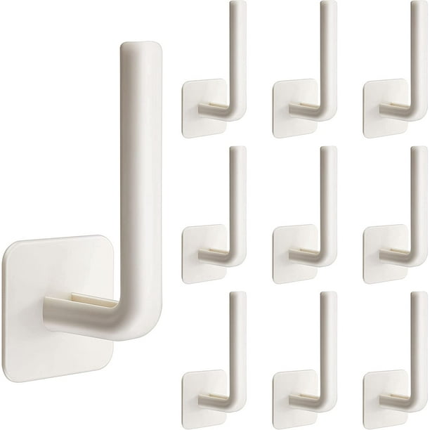 12 Pieces Large Wall Hooks Utility Hooks Heavy Duty Self Adhesive Hooks  Universal Hooks for Hanging Coats Towels Cups Keys in Kitchen Bathroom  Bedroom, White 