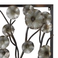 thumbnail image 4 of DecMode Indoor Silver Metal Traditional Floral Wall Decor, 4 of 12