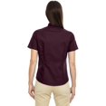 thumbnail image 2 of ASH CITY - CORE 365 78194 LADIES' OPTIMUM SHORT-SLEEVE TWILL SHIRT, XS, BURGUNDY, 2 of 3