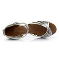 thumbnail image 2 of Gongc 1 Pair of High-heeled Shoes Knotted Strap High Heels Latin Dancing Shoes for Lady - Size 41 (Silver), 2 of 5