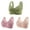 Army Green/Hot Pink/Pink, variant on 3 Pack Womens Wireless Bra Plus Size Seamless Comfort Front Button Bralette Wirefree Stretch Push Up Underwear