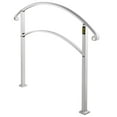 thumbnail image 3 of Flexible Fit Porch Handrail for 1, 2, 3, or 4 Step Heights - Durable White Transitional Handrail for Outdoor Concrete or Wooden Stairs, 3 of 7