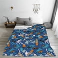 thumbnail image 5 of Honeii Hawaiian Style Print Fleece Blanket - Throw Blanket for Bed, Sofa, Couch, Camping, and Travel , Microplush Ultra Soft Warm Blanket-60"x50", 5 of 7
