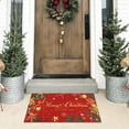 thumbnail image 4 of Christmas Door Mat Outdoor, Christmas Decorations for Home Non-Slip Merry Christmas and Happy New Year Doormat Low Profile Rug Holiday Welcome Mat Indoor Outdoor Xmas Decor 17 x 30 Inch, 4 of 6