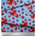thumbnail image 2 of Soimoi Cotton Duck Fabric Raspberry,Strawberry & Cherry Fruits Print Fabric by The Yard 56 Inch Wide, 2 of 3