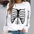 thumbnail image 6 of Inverlee Womens Halloween Sweatshirts Funny Pumpkin Ghost Graphic T-shirt Work Round Neck Sweatshirt Long Sleeve Holiday Pullover Tops Halloween Costumes, 6 of 6