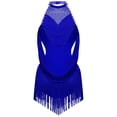 thumbnail image 2 of iixpin Teen Girls Modern Ballet Tutu Skirt Contemporary Latin Jazz Dancewear Salsa Tango Lyrical Dance Outfits Blue 12, 2 of 4
