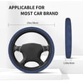 thumbnail image 5 of Elastic Steering Wheel Cover, shiny stars night sky navyblue Stretch Thickening Car Steering Wheel Cover Women Men, Steering Wheel Protector Universal 15 in, 5 of 7