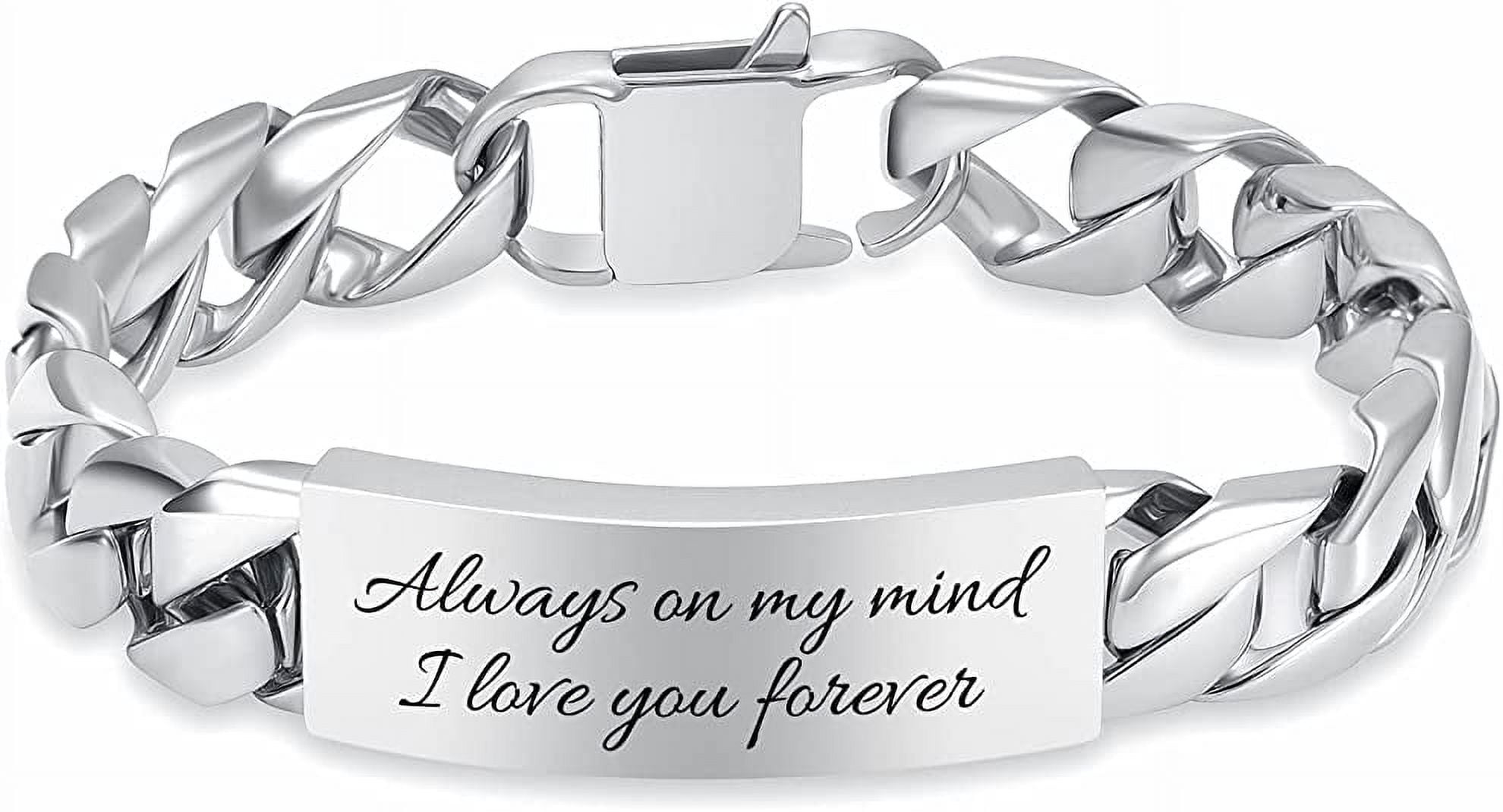 Cremation Jewelry Bracelet For Ashes - Adjustable Cuban Link Bangle For Memorial Keepsake