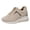 Beige, variant on Women's Large Size Platform Sneakers with Front Lace-Up Casual Sporty Heeled Trainers for Comfort & Style,Brown Size 43