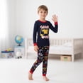 thumbnail image 4 of NIPAXO Boys Pajamas Set Long Sleeve Game Over Graphic Top and Gaming Controller Print Pants Sleepwear for Kids, 4 of 8