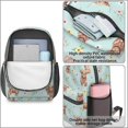 thumbnail image 4 of Highland Cow and Flower Print 17" School Backpacks for Teens,Waterproof Oxford Fabric,S-Shape Padded Straps for School,Travel,Hiking,Camping, 4 of 6
