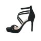 thumbnail image 3 of Zapatillas Para Mujer Abiertas Tacón Alto Ajustables En Tipo Ante Color Negro 040D2N negro 24 Incógnita 040D2N, 3 of 7