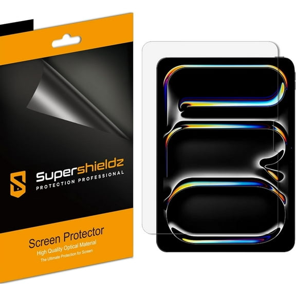 (3 Pack) Supershieldz Designed for iPad Pro 11 inch (M5, M4, 2025/2024) Screen Protector, High Definition Clear Shield (PET)