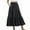 Black, variant on Delliss Women's Pleated Layered Flowy Swing Maxi Skirts Summer Elastic Waist Loose Drawstring Trendy Dress