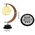 thumbnail image 3 of Muyoka Lámpara lunar encantada con luz cálida, cuerda de cáñamo, luz nocturna, funciona con pilas, lámpara de galaxia encantada, luz de luna LED colgante para decoración de sala de estar y dormitorio Muyoka Hogar, 3 of 7