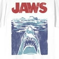 thumbnail image 2 of Jaws Franchise Vintaged 3 Color Iconic Poster on White Adult Crew Neck Short Sleeve T-shirt - 3XL, 2 of 3