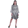 thumbnail image 3 of Moomaya Printed Womens Kimono Robes Short Satin Silk Bridal Robe Loungewear, 3 of 7
